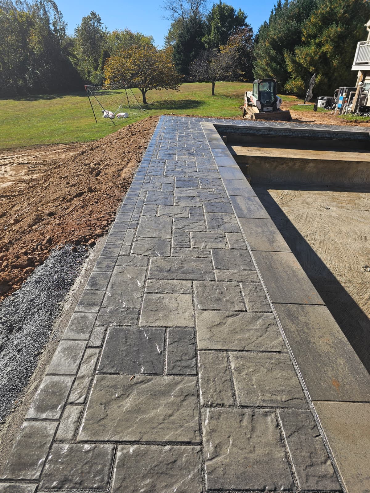 Pool pavers view 1
